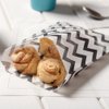 Restaurantware 7 x 5 Inch Cookie Bags 100 Biodegradable Paper Treat Bags - Use As Party Favors Or Candy Bags Food Safe Black With Zig Zags Paper Food Bags For Baked Goods For Buffets Or Parties