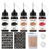 Temporary Tattoos Ink, Semi Permanent Tattoos, DIY Fake Freckles Temporary Tattoos for Women Men Kids,Summer Trend Freehand Ink with 78 Pcs Free Tattoo Stencils,Jagua Gel - Full Kit 5 Bottles