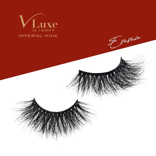 VLuxe False Lashes, Imperial Mink High-End Eyelashes, Handcrafted Dramatic Natural Lashes, Wispy Fluffy Volume Extension Eyelashes (EMMA)