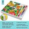 Bright Stripes Paint by Numbers Kit for Kids: Easy to Follow Paint by Numbers Canvas with Frame Kids Paint Kit (Paint by Numbers Tropical Jungle)
