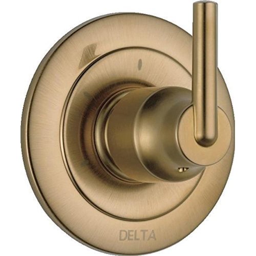 Delta Faucet Trinsic 3-Setting Shower Handle Diverter Trim Kit, Diverter Valve Trim Kit Gold, 3 Way Shower Diverter, Delta Diverter Trim, Champagne Bronze T11859-CZ (Valve Not Included), 5.00 x 4.50 x 5.00 inches