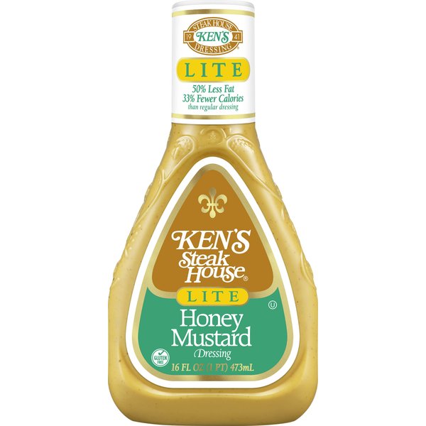 Ken's Steak House Honey Mustard LITE Dressing 16 oz.
