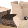 The Boxery 8"x6"x3" Brown/Kraft Corrugated Cardboard Shipping Boxes 100-Pack | Mailing, Packing, Moving & Storage for Business/Home – Durable - Eco-Friendly, Recyclable - Made in the USA