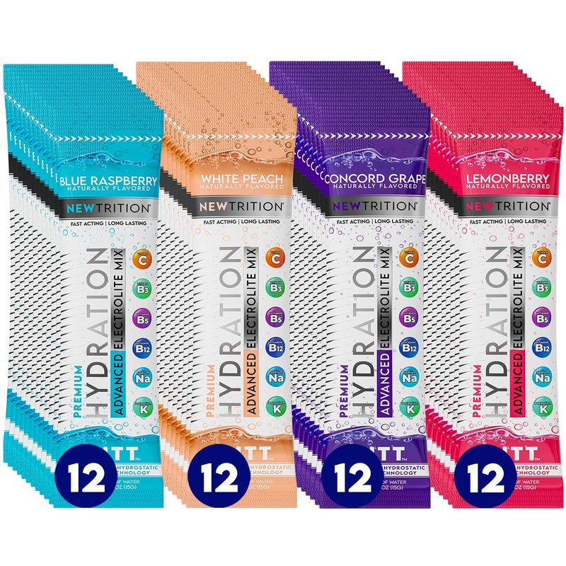 NewTrition Hydration Powder, Electrolyte Powder Packets, Naturally ...