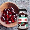Kaya Naturals - Antarctic Krill Oil 500mg with Omega 3, EPA, DHA and Astaxanthin Supplement - Brain, Heart and Joint Health Vitamin - Heart Health Supplement - 30 Sofftgels