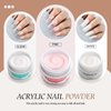 Acrylic Nail Kit for Beginners with Everything Nail Kit Acrylic Set Professional Acrylic Powders and Liquid Monomer Set Acrylic Nail Brush Forms File Easy to Use DIY Home Salon Gifts