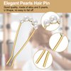 MUUIIGOOD Pearls Hair Pins Golden Hair Pins Pearl Hair Accessories Pearl Pins for Hair Pearl U Shaped Hair Pins for All Styling Wedding Brides Bridal Bridesmaids Women Girls Kids
