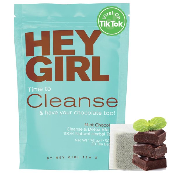 Hey Girl Detox Tea for an Effective Body Cleanse | Colon Cleansing Herbal Laxative to Debloat - with Senna Leaf and Peppermint Tea