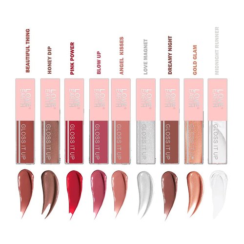 Love Earth Liquid Lip Gloss Pack Of 9 For Soft & Dewy Lips Enriched With Vitamin E & Almond Oil Lip Color For Glossy Look |Lightweight Non Sticky Lip Shiner For Moisturizing Lips, 2ml Each, Multicolor