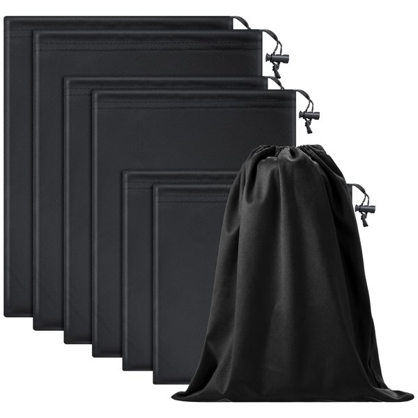 Flutesan 6 Pieces Adult Toy Storage Bag Microfiber Ski Goggle Bag Sunglasses Pouch Case Foldable Adjustable Drawstring Bag (9 x 11.8 Inch, 7 x 9.8 Inch, 5.9 x 5.9 Inch)