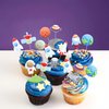 Gyufise 30Pcs Outer Space Cupcake Toppers Planet Rocket Spaceship Trip to the Moon Star Birthday Cupcake Picks Solar System Galaxy Universe Planets Birthday Decorations Supplies