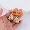 5PCS Mini Food Hair Clips Egg Tart Duckbill Clips Pizza BB Hairpins Simulated Food Hot Dog Hairpins Bread Side Clips Hair Accessories