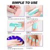 Kalolary Gel Sticker Decals, 20pcs White Waterproof Nail Wraps with File & Stick, Semi Cured Real Gel Polish Art Strips for Manicure (UV/LED Lamp Required)