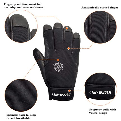 Intra-FIT Climbing Gloves Rope Gloves, Fleece Liner Rappelling Gloves,Rescue, Rock/Tree/Wall/Mountain Climbing, Adventure, Outdoor Sports