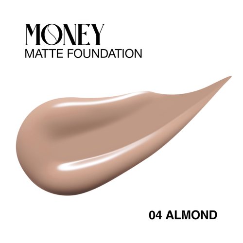 SELESTIA BEAUTY Matte Foundation Money - Long-Lasting Makeup Foundation with Flawless & Buildable Coverage - Liquid Foundation for All Skin Types (Almond)