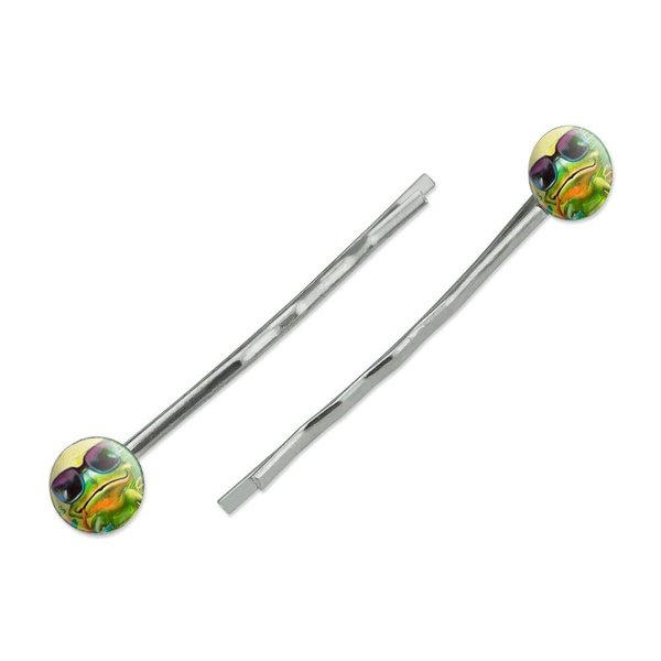 Summertime Vacation Frog Bobby Pins Barrettes Hair Styling Clips