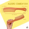 Allegro Comb 1004 Wide Teeth Detangling Combs For Women, Stylists, Curly Hair Teasing Comb Mens Comb 2 Piece (Tan)