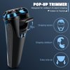 Snapbuy Electric Razor for Men, Snapbuy Electric Razor Pro of Father, 4D Floating Head Rotary Shaver, Ipx7 Waterproof Electrical Razors, Wet & Dry Fast Charging Electrical Shaver LCD Display (Blue)