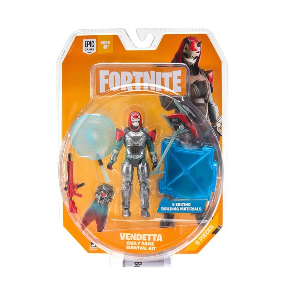 FORTNITE Early Game Survival Kit 1 Figure Pack, Vendetta