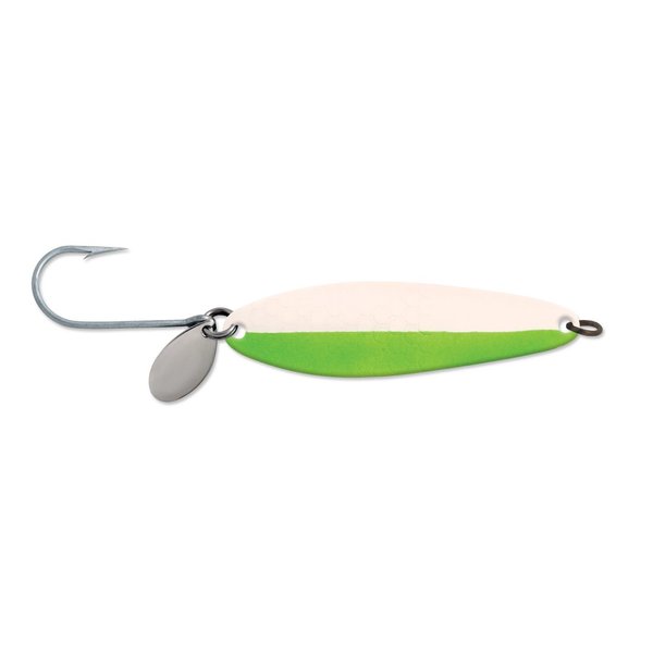 Luhr Jensen 5.0 Coyote Spoon, Everglow/Flo Green H&H/Nickel Back (Model: 5841-050-0188)