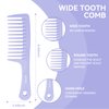 RHOS 3 Pieces Hair Comb Set for Women,Men-Wide Tooth Comb,Fine Tooth Rat Tail Comb,Medium Tooth Comb-Detangling Hair Combs for All Hair Types,Hair Styling Comb Set(Purple)