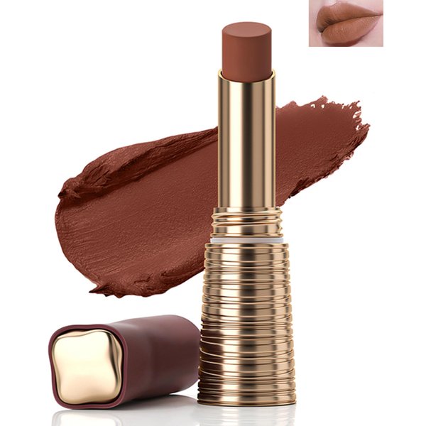 Matte Lipstick, Nude Pink Velvet Smooth Lip Tint Stain, Long Lasting Waterproof 24 Hours Lip Stick Stain labiales mate 24 horas originales, Non-Stick Not Fade Lipgloss, Lip Makeup Gift for Woman-04