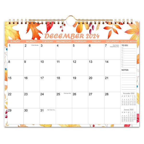 2024-2025 Calendar - Wall Calendar from Apr 2024 to Jun 2025, 15 Monthly Calendar with Seasonal Designs for Planning and Organizing for Home or Office, 11.5 x 14.5 In Calendar 2024-2025