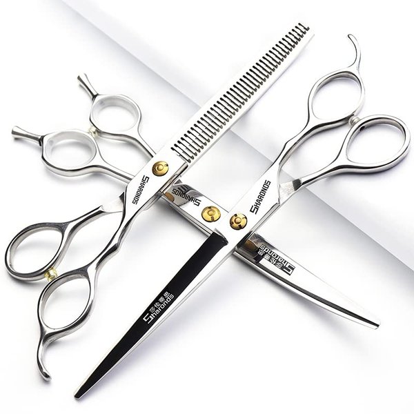 Professional Barber Hair Cutting Scissors/Shears (7-Inches) Stainless Steel Hairdressing Scissors (7 inch-3pc)