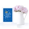 Andaz Press Royal Blue and Gold Glittering Graduation Party Collection, Framed Party Sign, Double-Sided 4x6-inch, Cards & Gifts, 1-Pack, Includes Reusable Frame