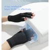 Doubao Anti UV Gloves for Gel Nail Lamp, Professional UV Protection Gloves for Manicures, Fingerless Gloves for Protecting Hands from Nails UV Light (Black)