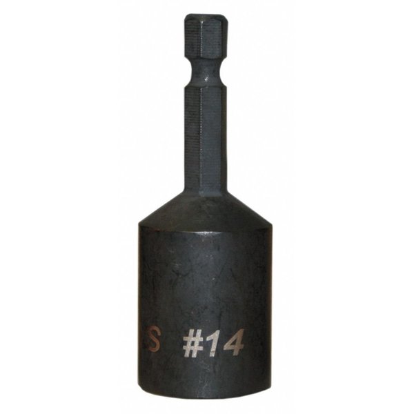 Sammys 8113910# 14 Black Hex Nut Driver for Vertical Rod Anchor Installation, Steel, 2 1/2 in. x 3/4