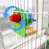 Foraging Toys for Birds with Mirror, Parrot Toys for Feeding, Parakeet Mirror Bird Toys, Cage Accessories for Budgies, Cockatiels, Lovebirds, Canaries, Conures, Quaker, Other Small to Medium Birds
