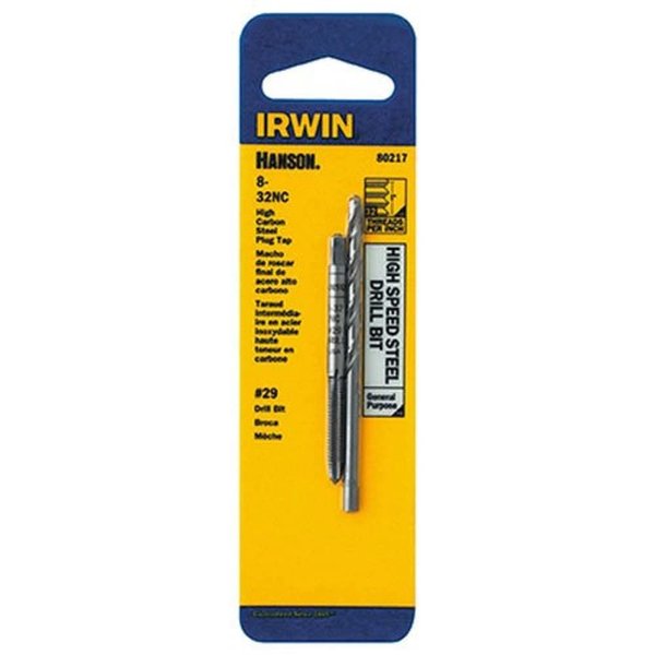 IRWIN Drill And Tap Set, 8 - 32 NC Tap and No. 29 Drill Bit (80217)