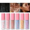 MAEPEOR Highlighter Powder Stick 6 Colors Shimmer Not-sticky Brighten Highlighter Powder Stick Natural Sparkle Glitter Highlighter Makeup Cosmetic for Lip Face Body Makeup (01 White Moonbeam)