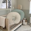 Nursing Pillow Cover,Muslin Cotton,Removable Cover for Breastfeeding Pillows,2-Pack Pillow Covers,Ultra-Soft Baby Nursing Pillow, Fits Newborn Feeding Pillow 22.5IN*18IN (Sage Green & Cream-Coloured)