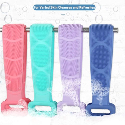 Back Scrubber for Shower,2020 Updated Silicone Bath Body Brush,Easy to Clean Washer Exfoliator More Hygienic (Fresh Green)