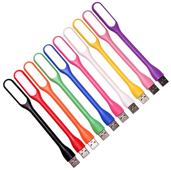EBYPHAN Mini USB Light for Keyboard, Flexible USB Laptop Light, Adjustable USB Lamp for Notebook Computer(Gooseneck Structure, LED Lighting Source, 10-Pack)