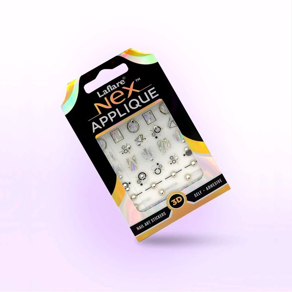 Laflare NEX Applique, 3D Nail Art Stickers are Designed by Professional Designers, Quality Materials, Skin-Friendly, Gems, Luxury, Unique Nail Self-Adhesive Decals for Women Girls (1, NAP-205)