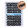 Lash Clusters 240 Pcs Individuals Eyelash Extensions 16-20MM Dramatic Long Fluffy D Curl Lash Extensions Pack by Mavphnee (40D+50D)