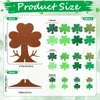 Chuangdi 424 Pcs St. Patrick's Day Foam Craft Kit Shamrock Tree Foam Stickers Adhesive Foam Glitter Shamrock Shaped Stickers for St Patrick's Day Family Activities Art DIY Party Decorations