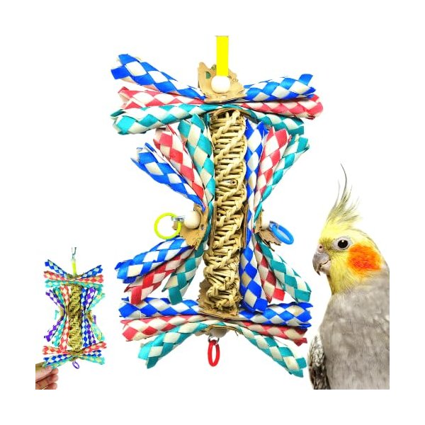 Bonka Bird Toys 1242 Helix Budgie Parrotlet Cockatoo Parrot Cages Cockatiel African Grey Macaw