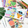 Summer Face Stickers Party Make a Cute DIY Face Sticker Sheets, Make Your Own Summer Colorful Stickers Games, Sweet Party Party Favors for Girls or Kids (Ice Cream Face Sticker)