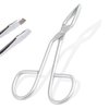 AAProTools Professional Salon Tweezers With Easy Scissor Handle, The Best Precision Eyebrow Tweezers Men/women; Portable Beauty Tools For Facial Hair, Ingrown Hair, Blackhead; Silver