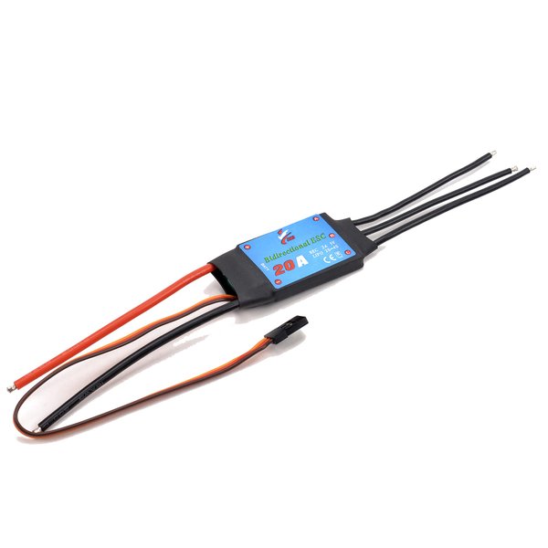 Readytosky Bidirectional 20A Brushless ESC 2-4S 2A 5V UBEC Electric Speed Controller for RC Car Boat Underwater Propeller