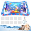 Thickened Cat Water Sensory Play Mat, Anti-Scratch Water Mat for Cats, Interactive Toys for Indoor Cats to Play, Cool Comfort Water Sensor Pad Sets with 1 Clipper 10 Patches and Various Marine Element