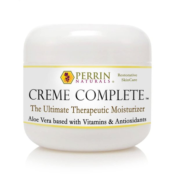 Creme Complete- All Natural, Restorative & Anti-Aging skin care. A Corrective Moisturizer for Sun Damage, Lichen Sclerosus, Rosacea, Eczema, Psoriasis, Actinic Keratosis, and Wrinkles.