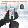 ihuan Winter Gloves for Women Men Cold Weather, Windproof Touch Screen Black Gloves, Thermal Gloves for Cycling Running Driving Gloves