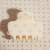 Kitsch Recycled Plastic Rhinestone Medium Puffy Claw Clip 1pc- Ivory