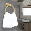 HouseAid Stainless Steel Towel Ring for Bathroom Hand Towel Holder Modern Circle Towel Hanger Round Towel Rack Wall Mounted Brushed Gold (2Pack)
