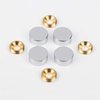 Mirror Screws,Brass Cap Decorative Mirror Nails,0.6",Polished Chrome,4 Pack